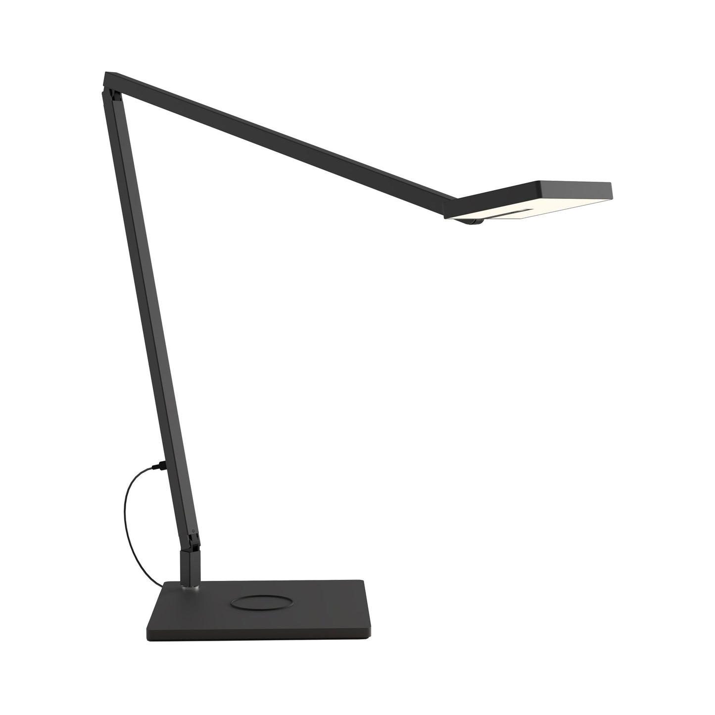 Focaccia LED Desk Lamp in Matte Black (Wireless Charging Base).
