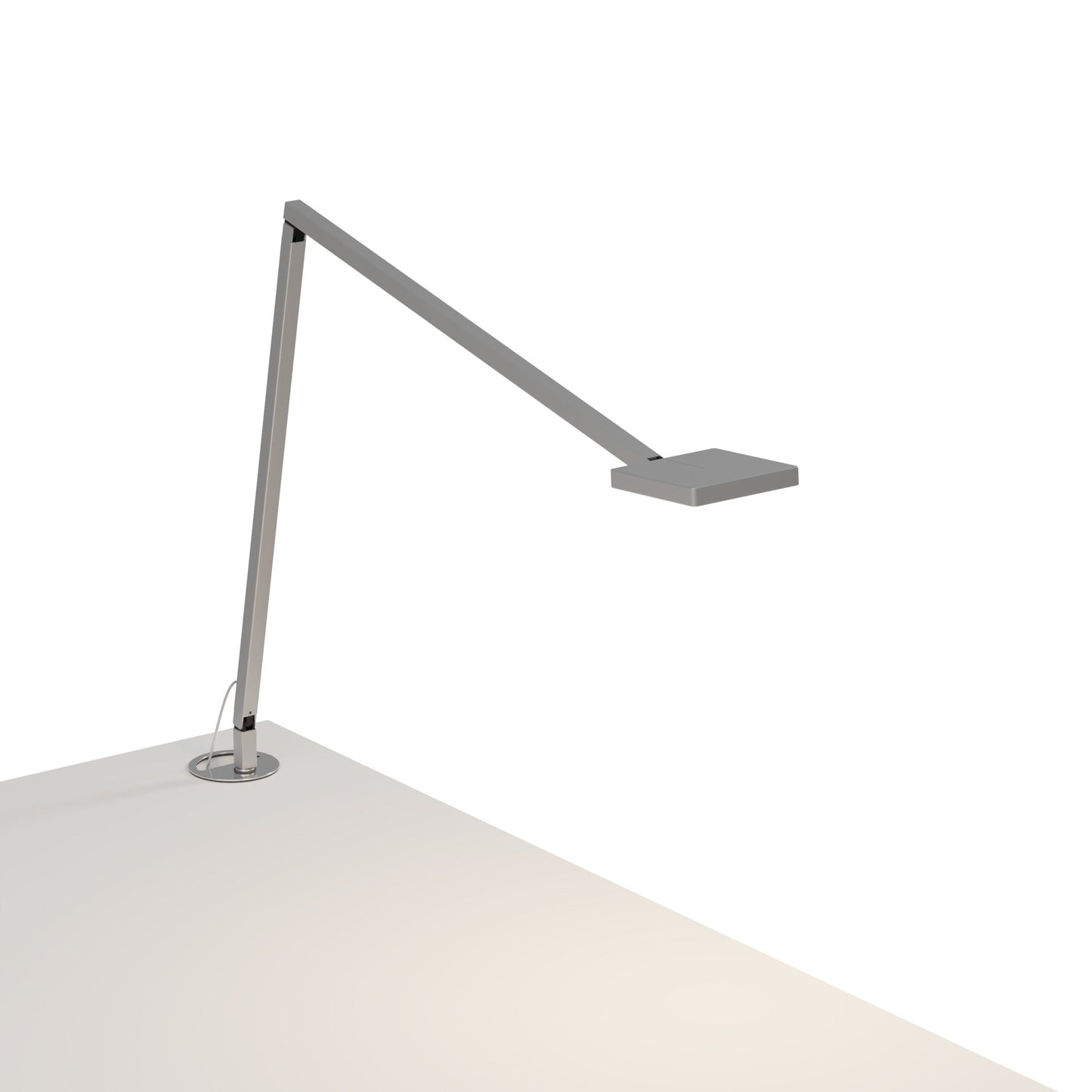 Focaccia LED Desk Lamp in Silver (Grommet Mount).