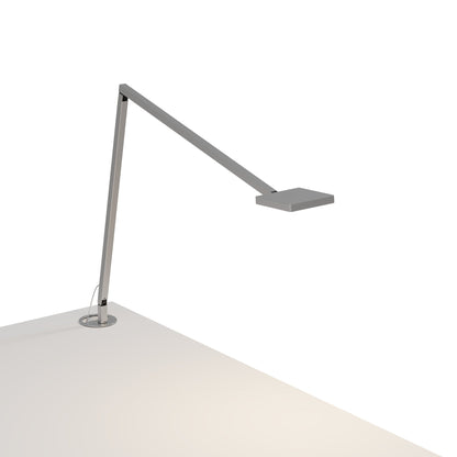 Focaccia LED Desk Lamp in Silver (Grommet Mount).