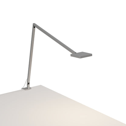 Focaccia LED Desk Lamp in Silver (Two-Piece Desk Clamp).
