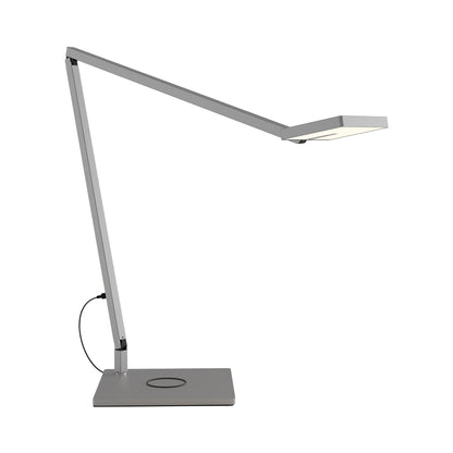 Focaccia LED Desk Lamp in Silver (Wireless Charging Base).