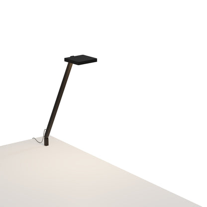 Focaccia Solo LED Desk Lamp in Matte Black (Through-Table Mount).