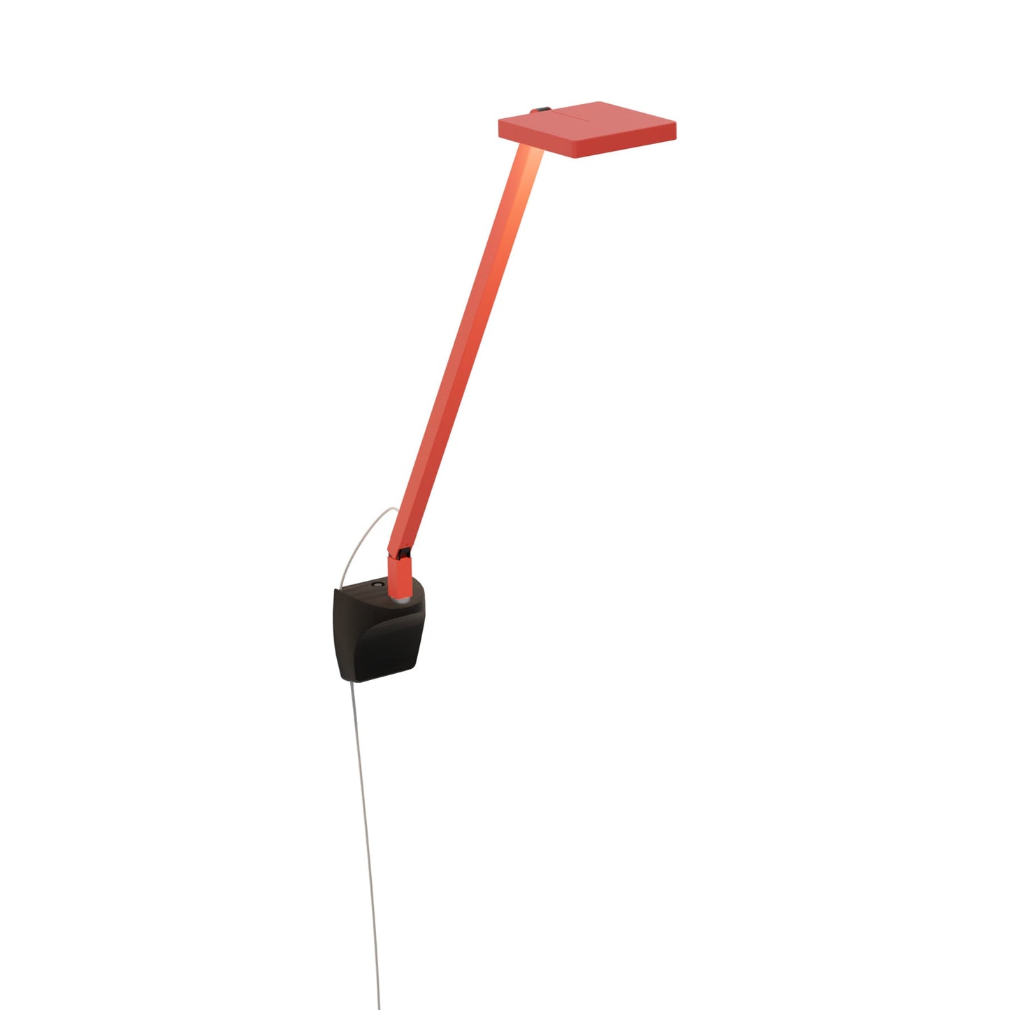 Focaccia Solo LED Desk Lamp in Matte Fire Red (Wall Mount).