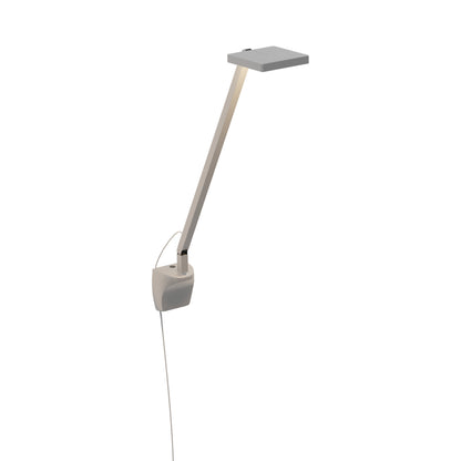 Focaccia Solo LED Desk Lamp in Silver (Wall Mount).