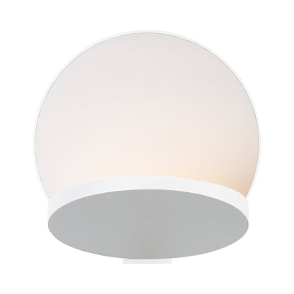 Gravy Hardwire LED Wall Light in Matte White/Silver.