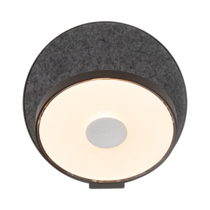 Gravy Hardwire LED Wall Light in Metallic Black/Oxford.