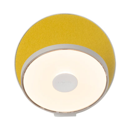 Gravy Hardwire LED Wall Light in Silver/Honeydew.