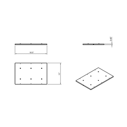 Guy Charging Mat - line drawing.