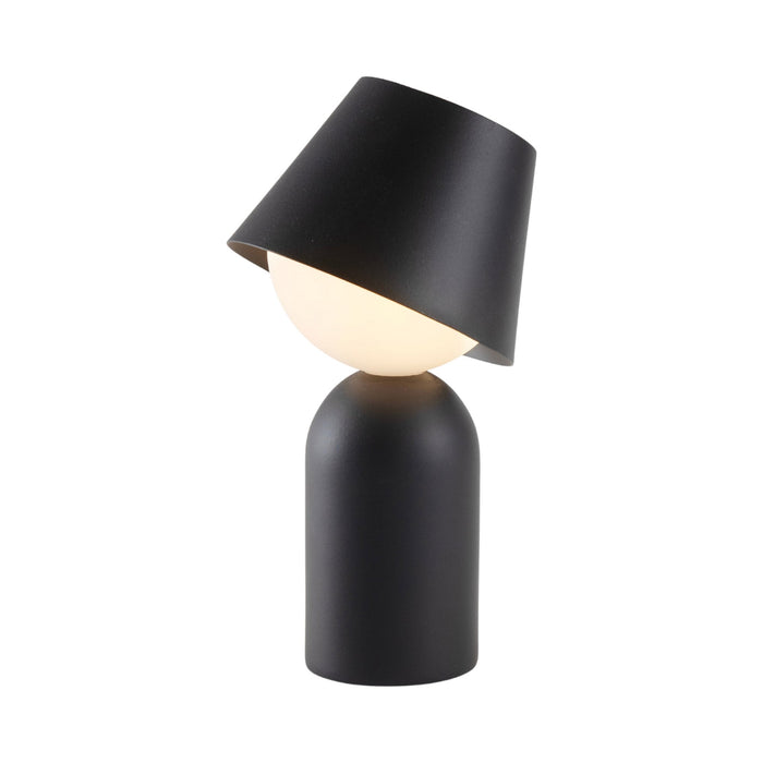 Guy Indoor/Outdoor LED Table Lamp in Matte Black (None).