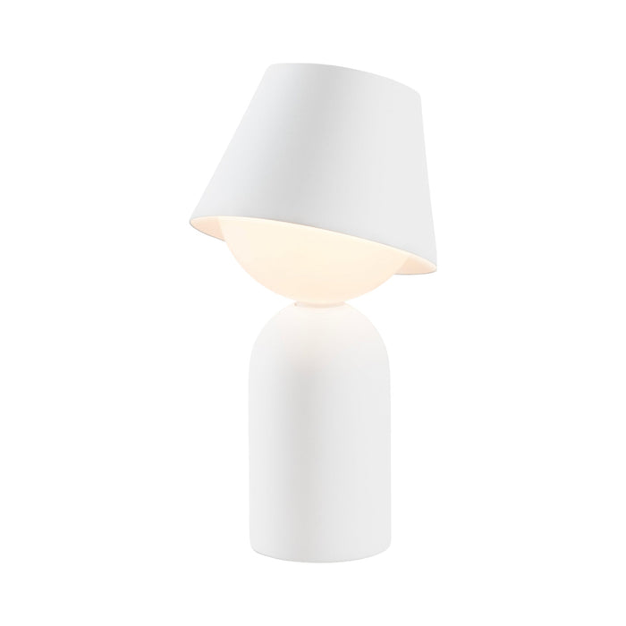 Guy Indoor/Outdoor LED Table Lamp in Matte White (None).