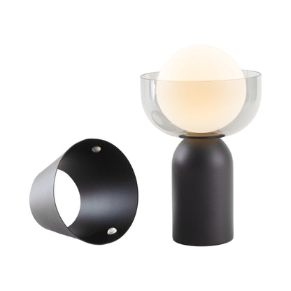 Guy Indoor/Outdoor LED Table Lamp in Matte Black (Bowl Collar).