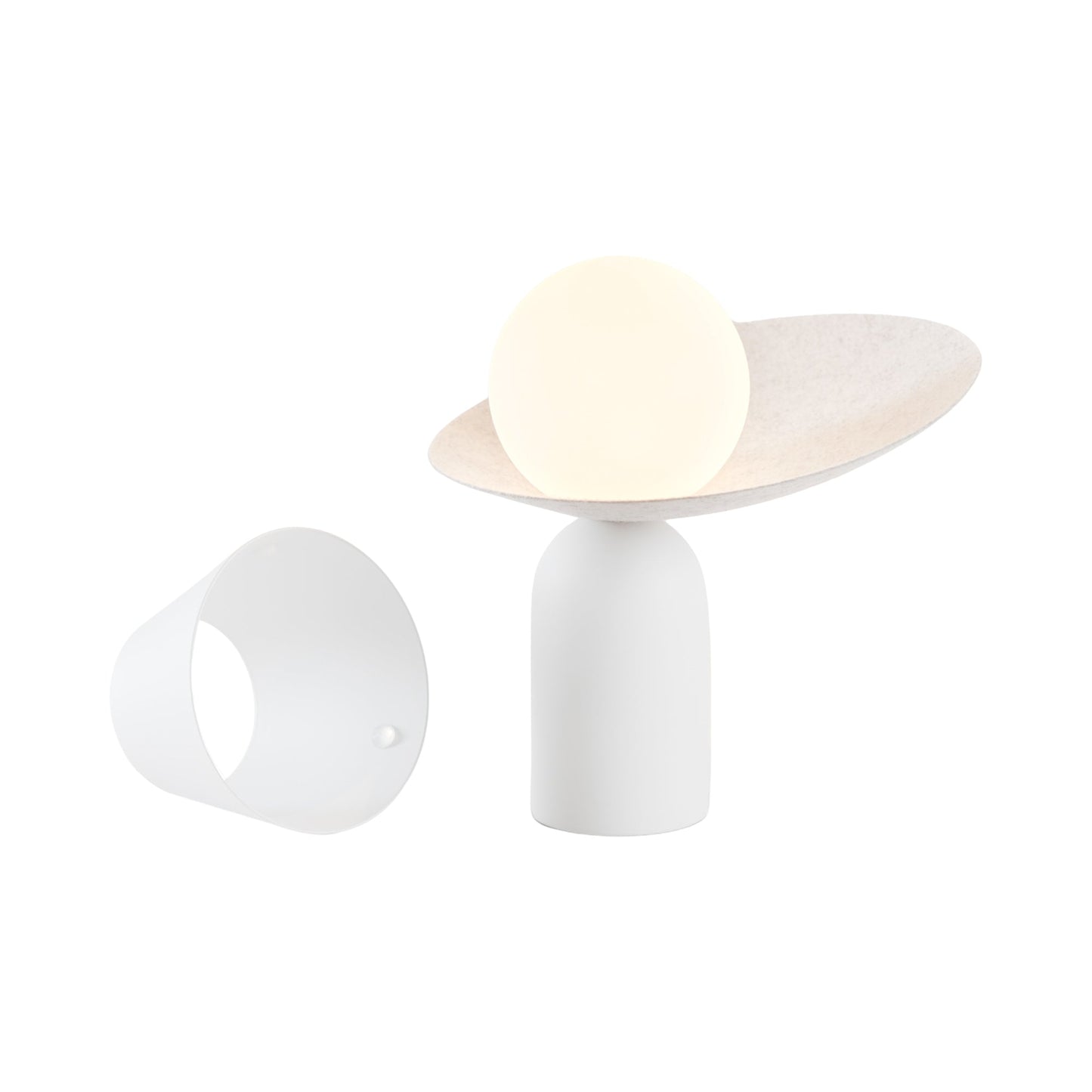 Guy Indoor/Outdoor LED Table Lamp in Matte White (Cape).