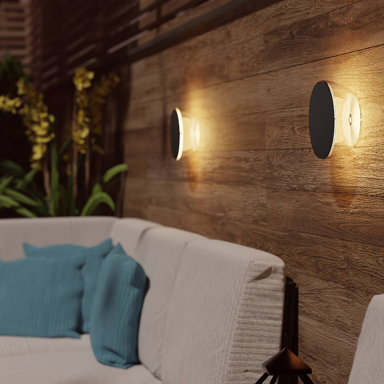 Ramen Mini LED Wall Light in living room.