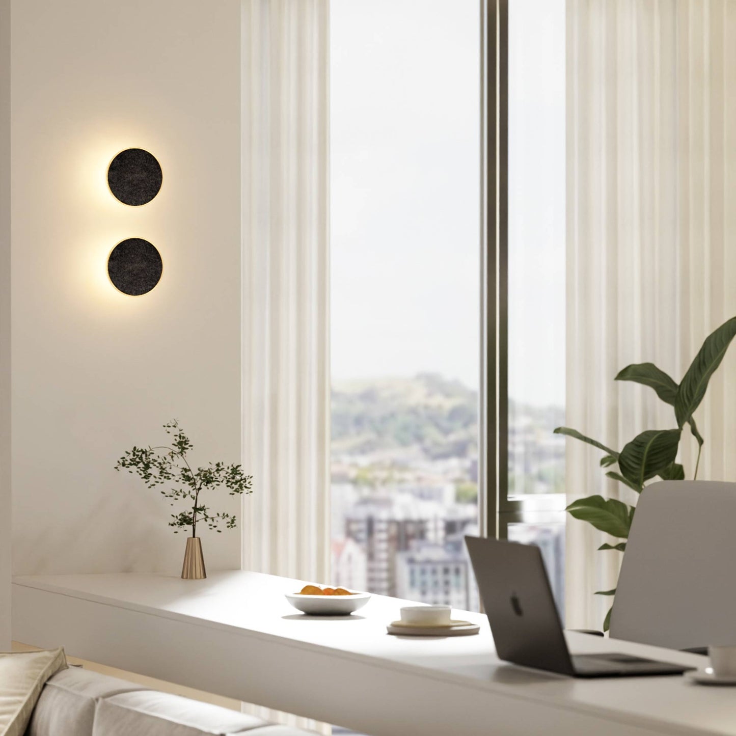 Ramen Mini LED Wall Light in living room.