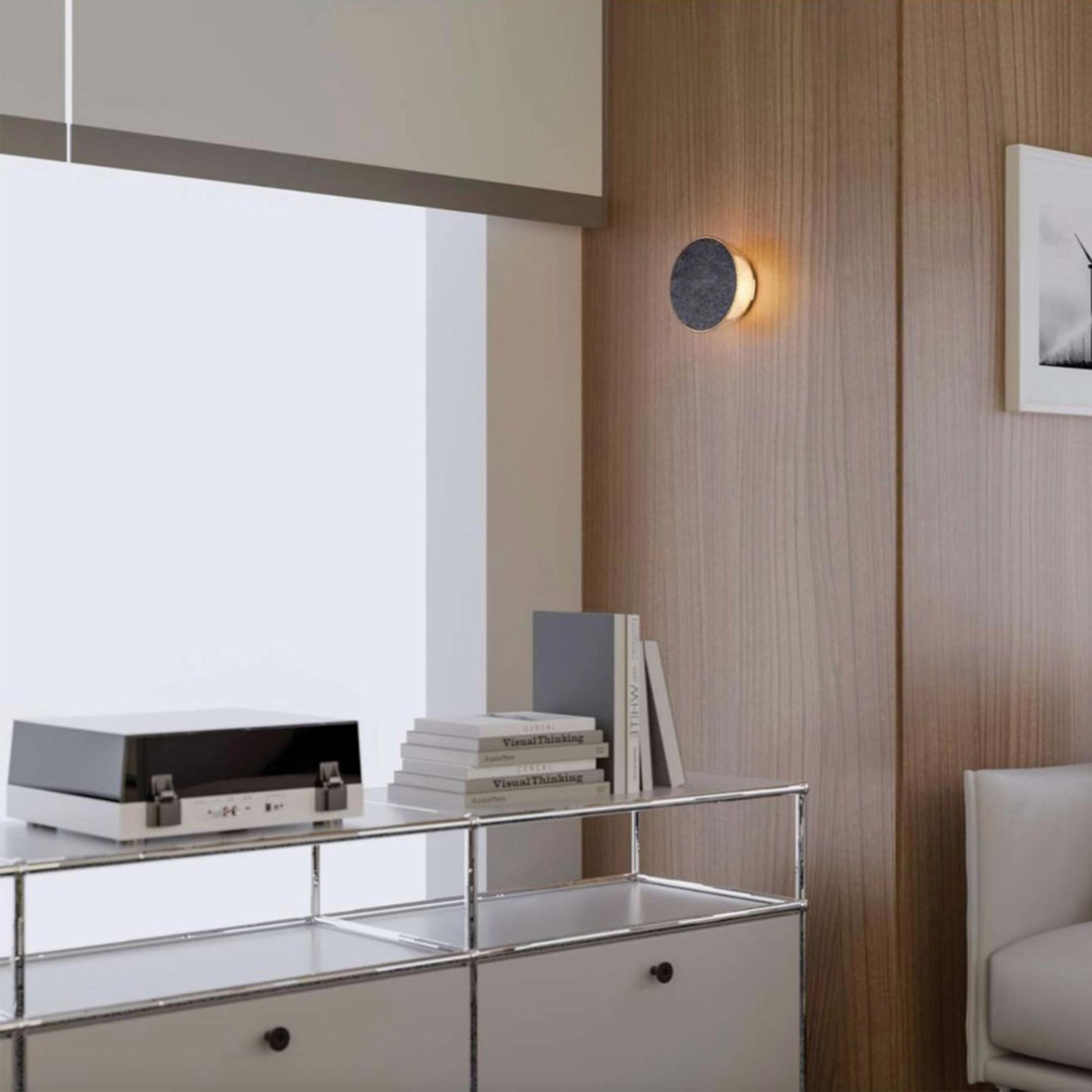 Ramen Mini LED Wall Light in office.