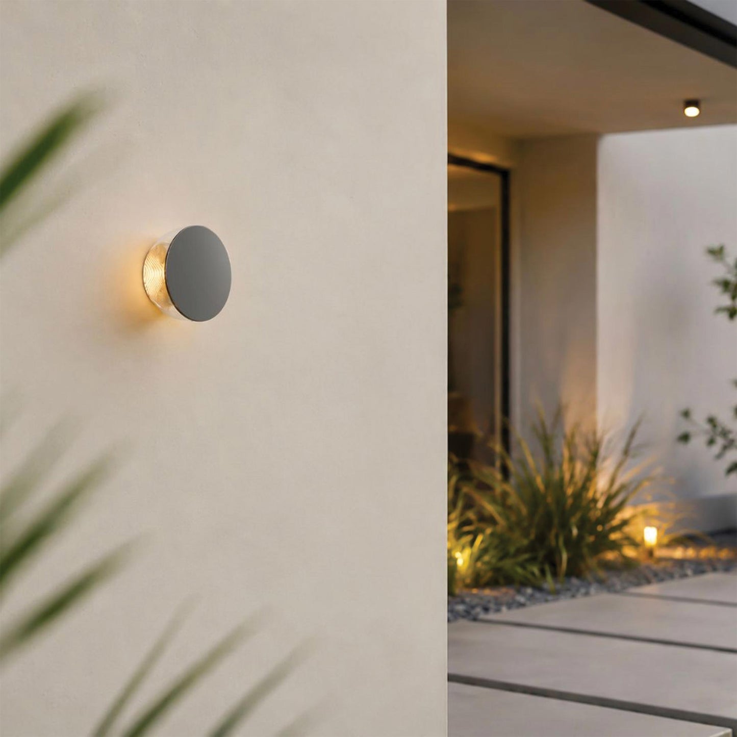 Ramen Mini LED Wall Light in Outside Area.