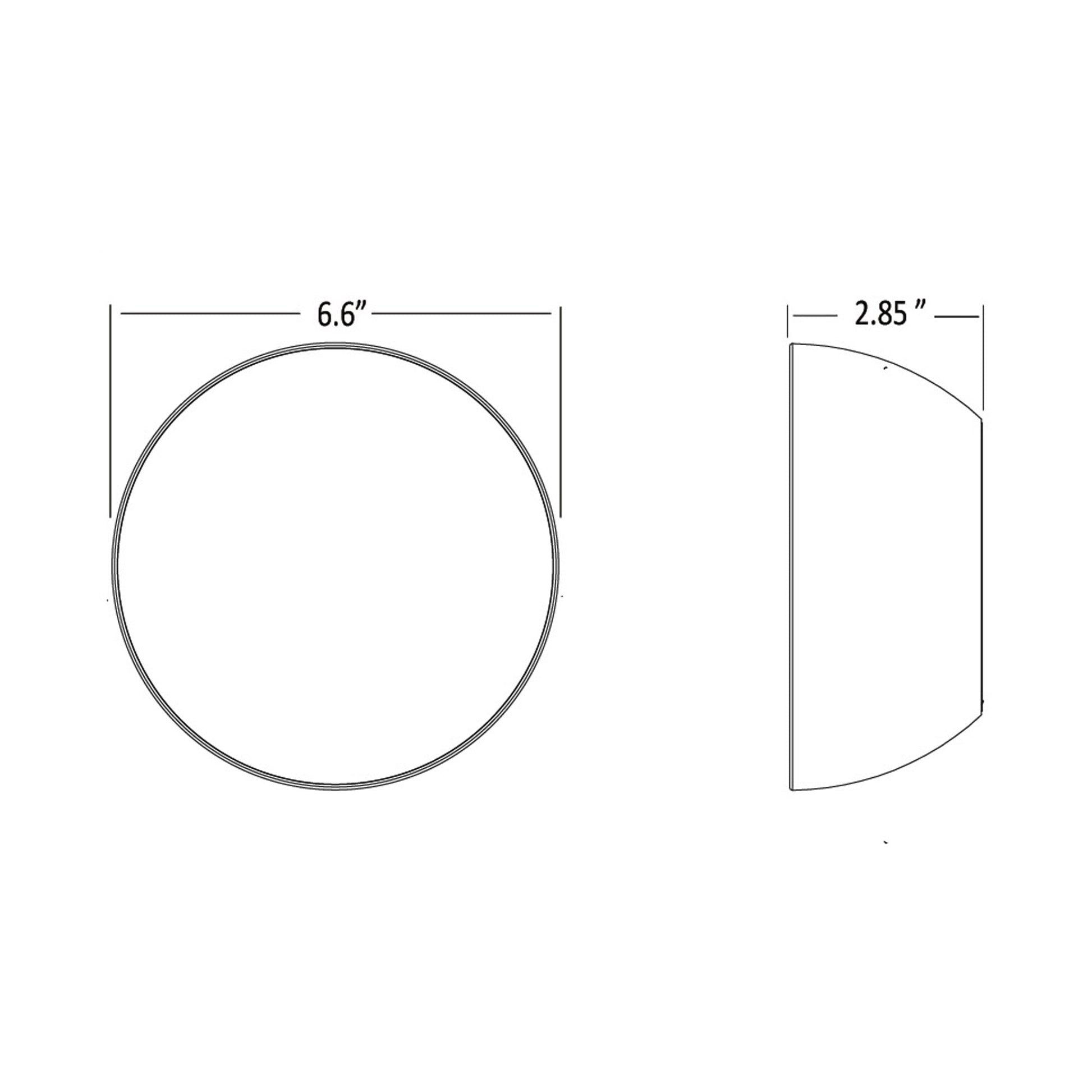 Ramen Mini LED Wall Light - line drawing.