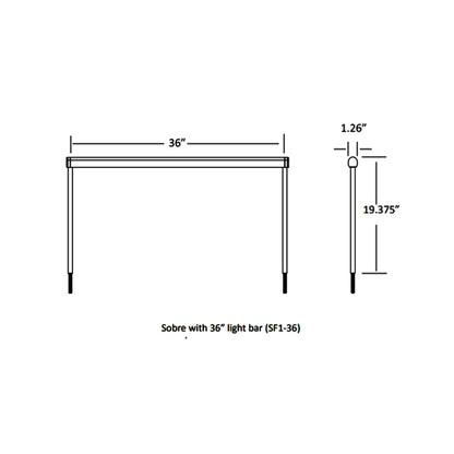Sobre LED Task Light - Thru Table - line drawing.