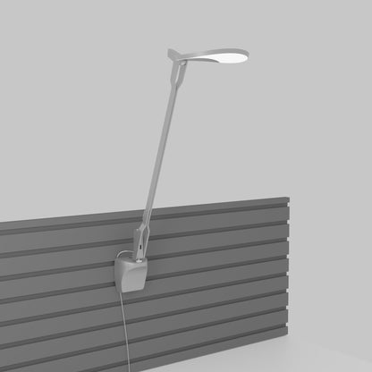Splitty Pro LED Desk Lamp in Silver (Slatwall Mount).