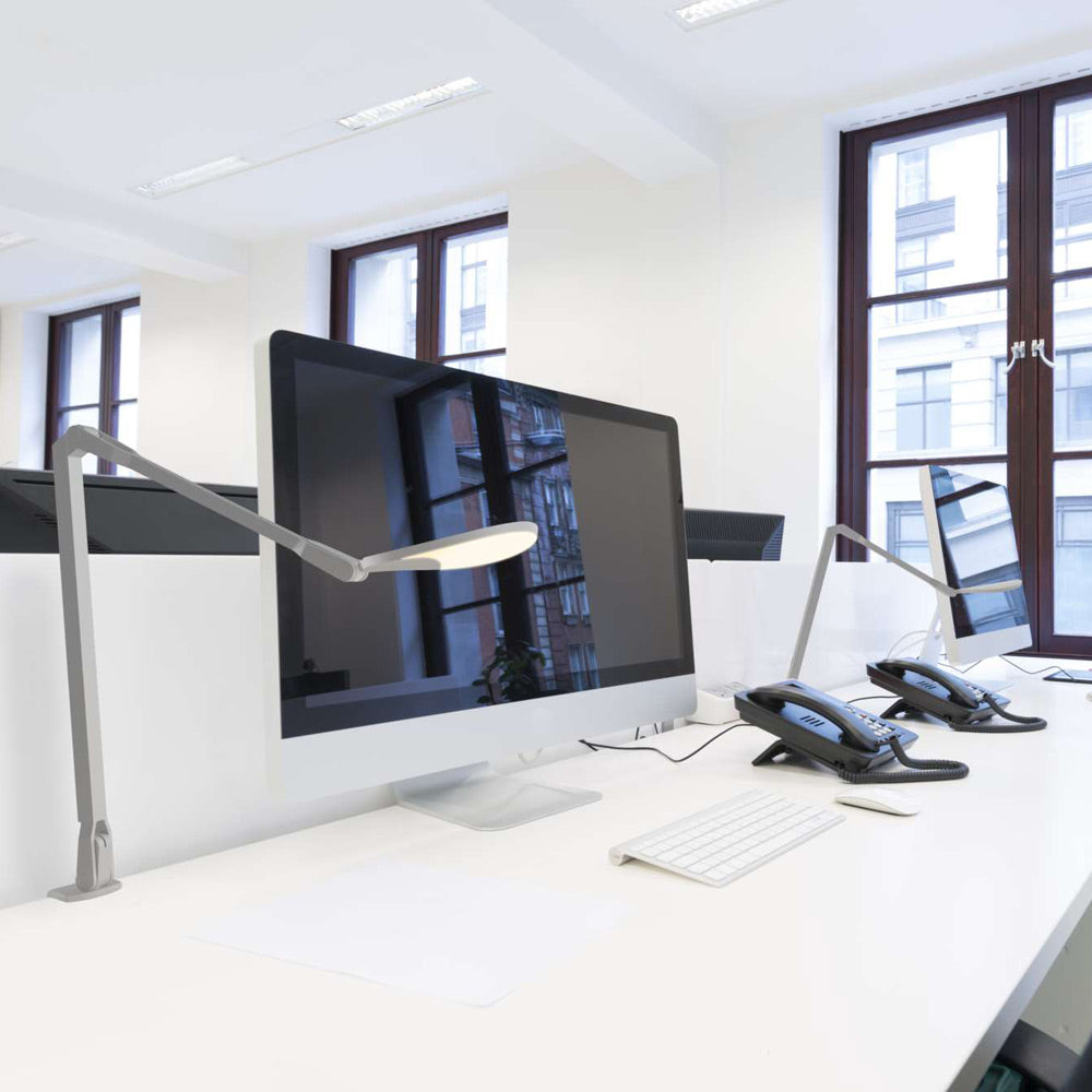 Splitty Reach Pro LED Desk Lamp in office.