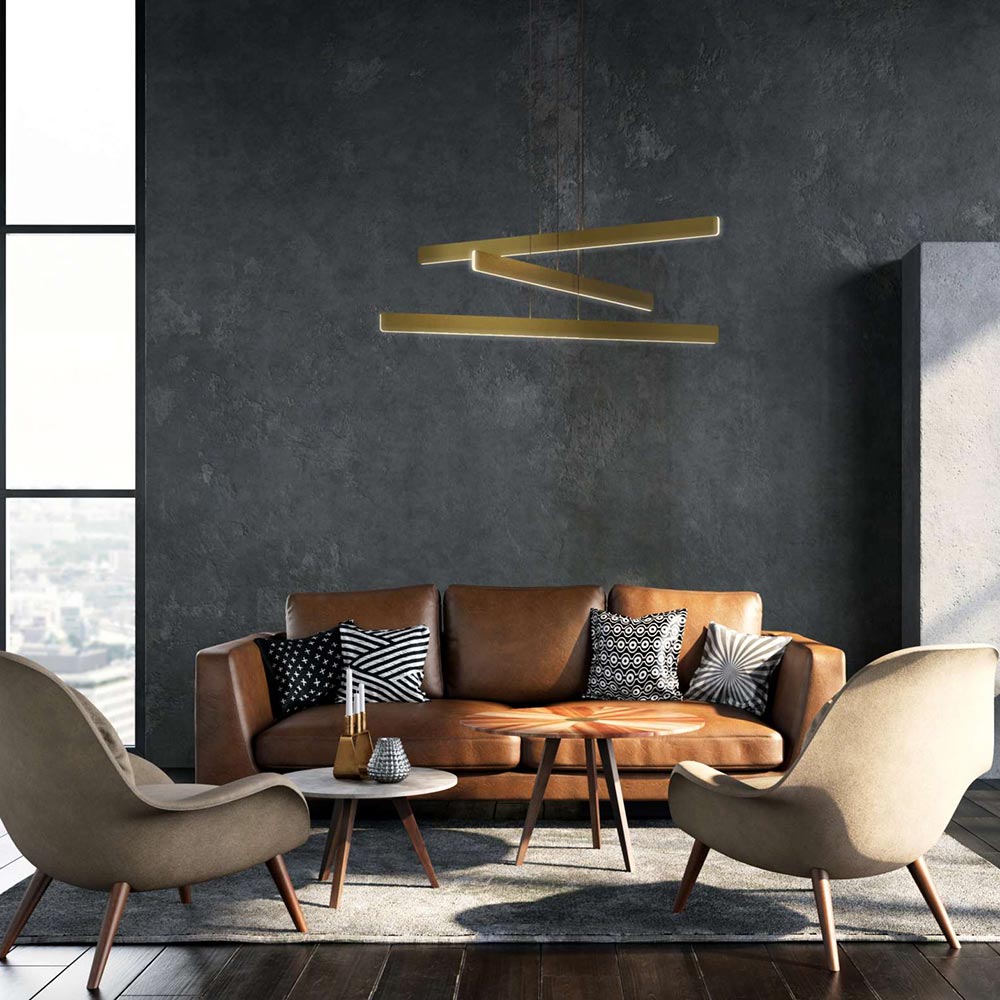 Sub LED Chandelier in living room.