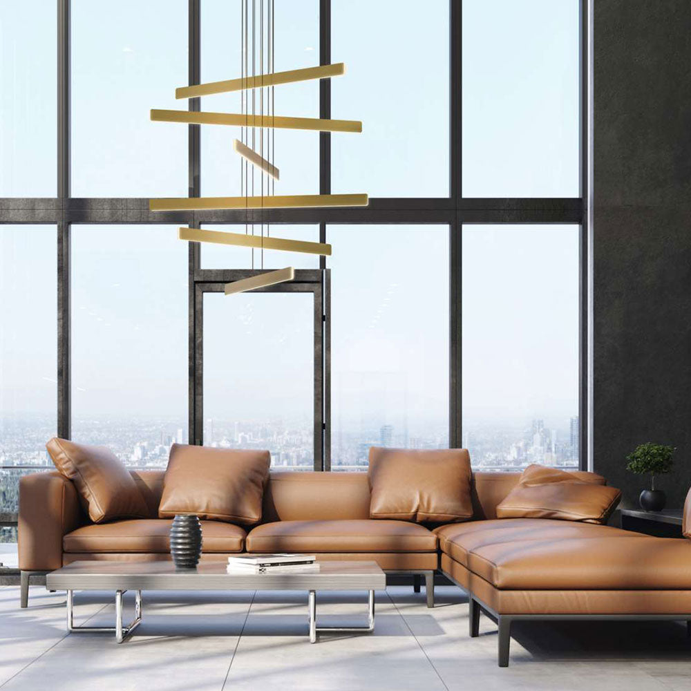 Sub LED Chandelier in living room.