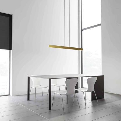 Sub LED Linear Pendant Light in living room.