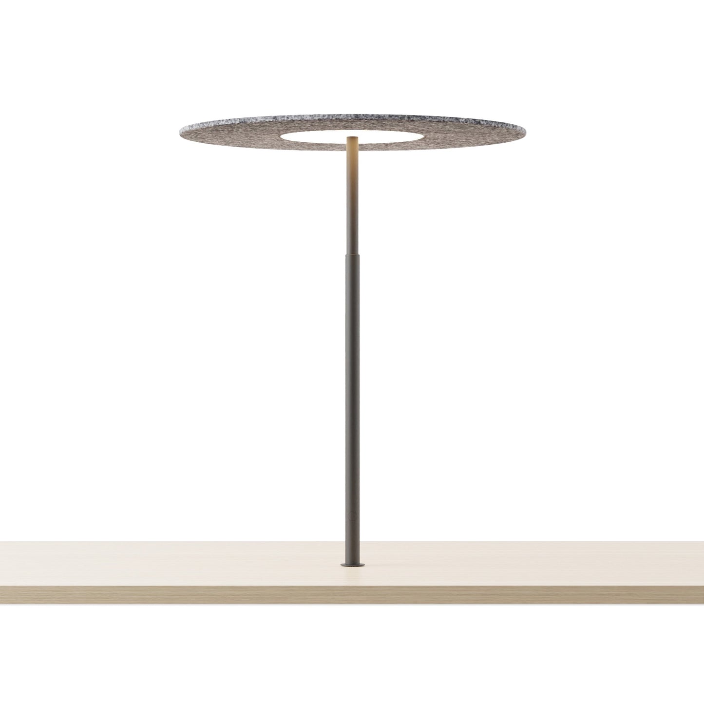 Yurei LED Co-Working Lamp in Matte Black/Charcoal/Acoustic Panel.