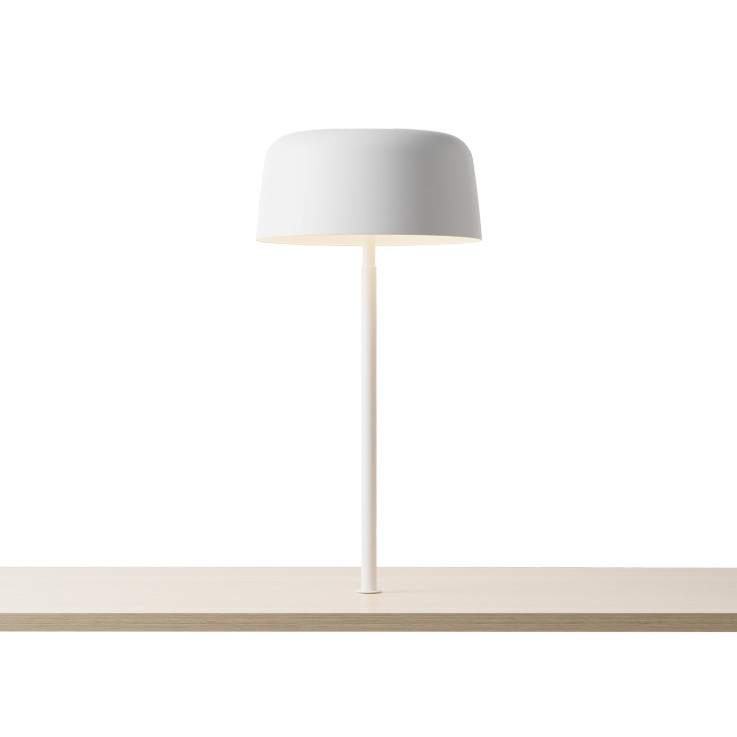 Yurei LED Co-Working Lamp in Matte White/Matte White/Metal.