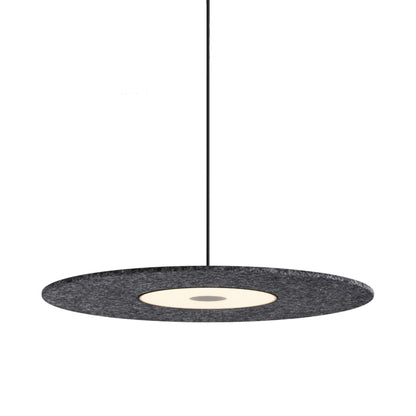 Yurei LED Pendant Light in Matte Black/Charcoal/Acoustic Panel.