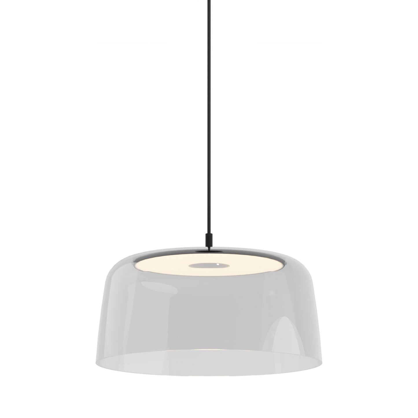 Yurei LED Pendant Light in Matte Black/Clear/Transparent Polymer.