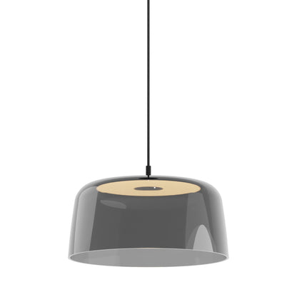 Yurei LED Pendant Light in Matte Black/Dark Grey/Transparent Polymer.