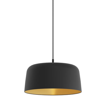 Yurei LED Pendant Light in Matte Black/Matte Black-Gold/Metal.