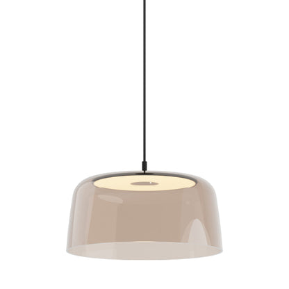 Yurei LED Pendant Light in Matte Black/Tea Brown/Transparent Polymer.