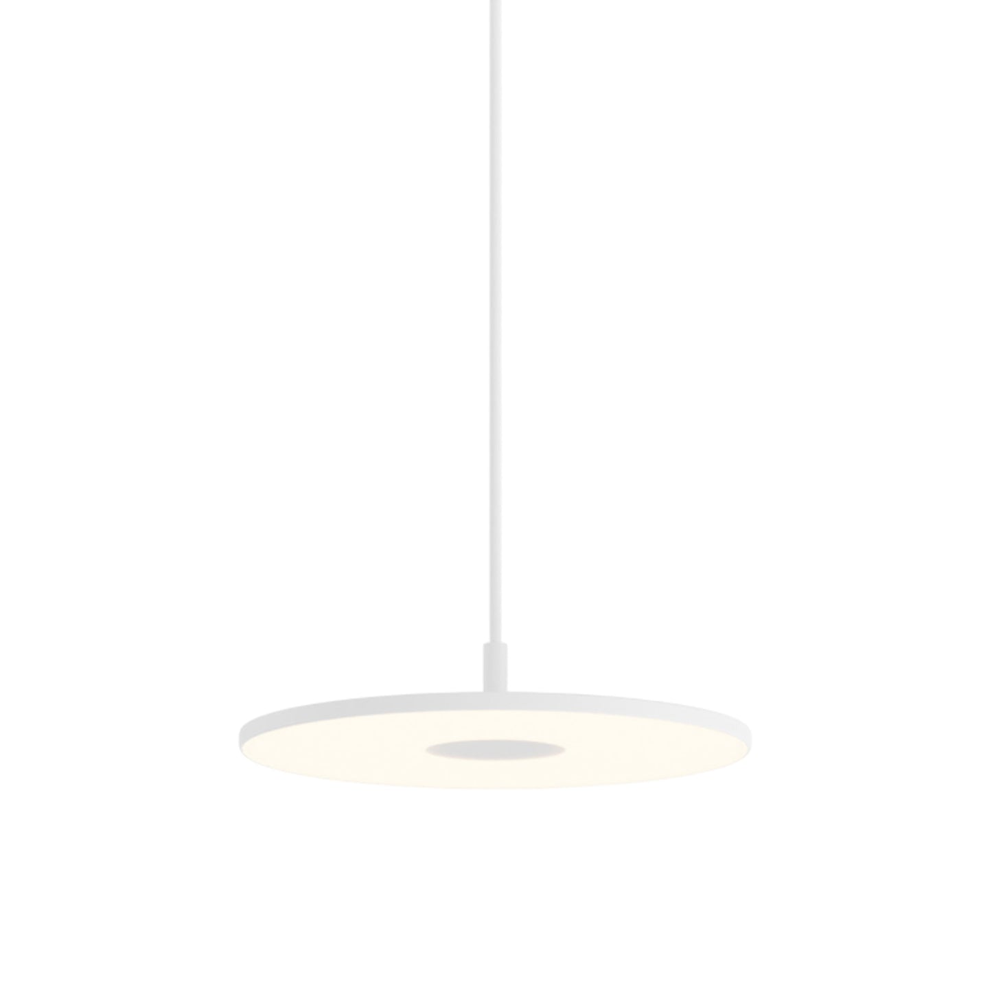 Yurei LED Pendant Light in Matte White/No Shade.