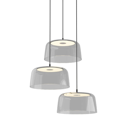 Yurei Multi Light LED Pendant Light in Matte Black/Clear/Transparent Polymer.