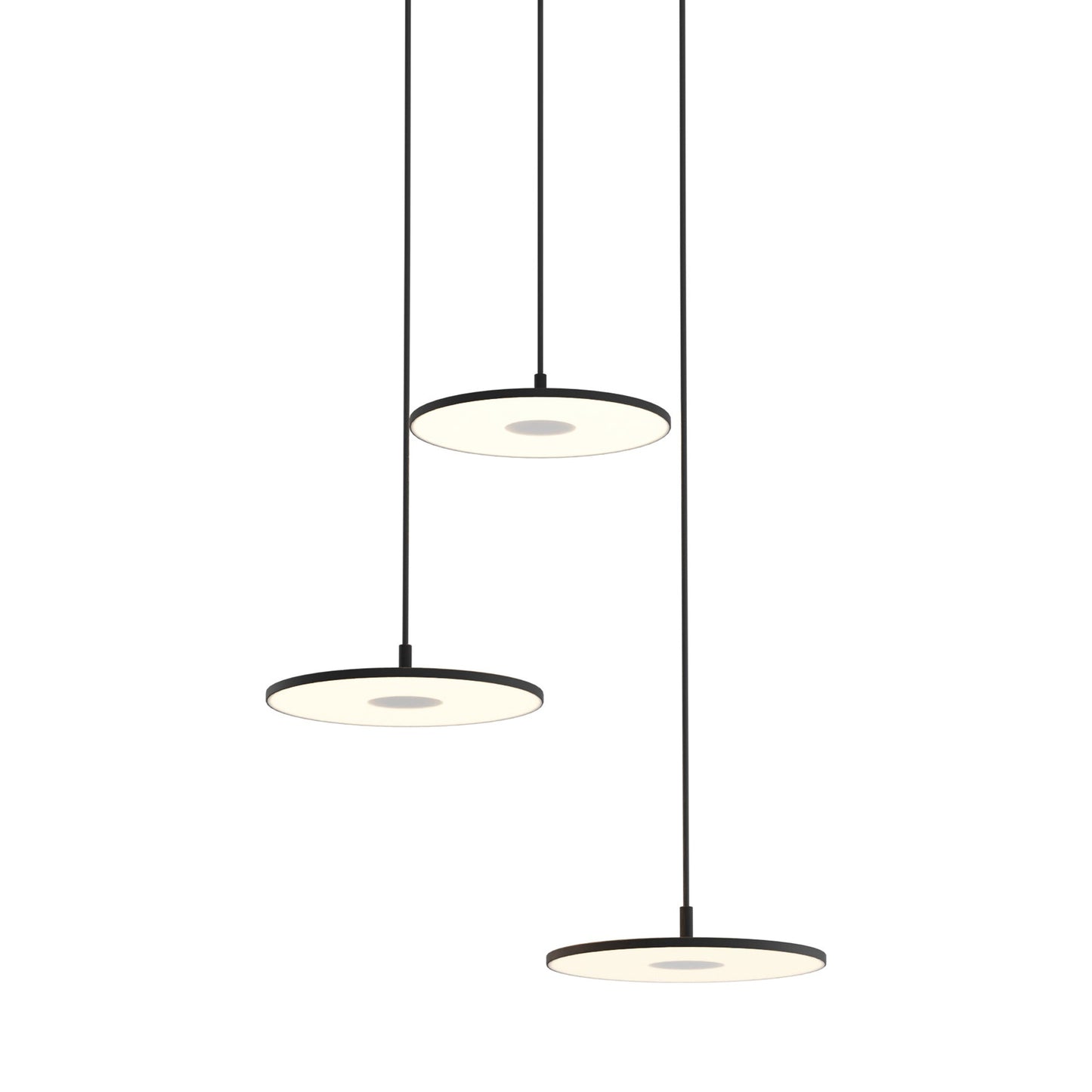 Yurei Multi Light LED Pendant Light in Matte Black/No Shade.