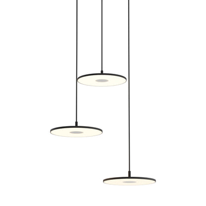 Yurei Multi Light LED Pendant Light in Matte Black/No Shade.