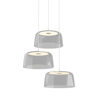 Yurei Multi Light LED Pendant Light in Matte White/Clear/Transparent Polymer.