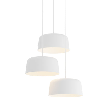 Yurei Multi Light LED Pendant Light in Matte White/Matte White/Metal.