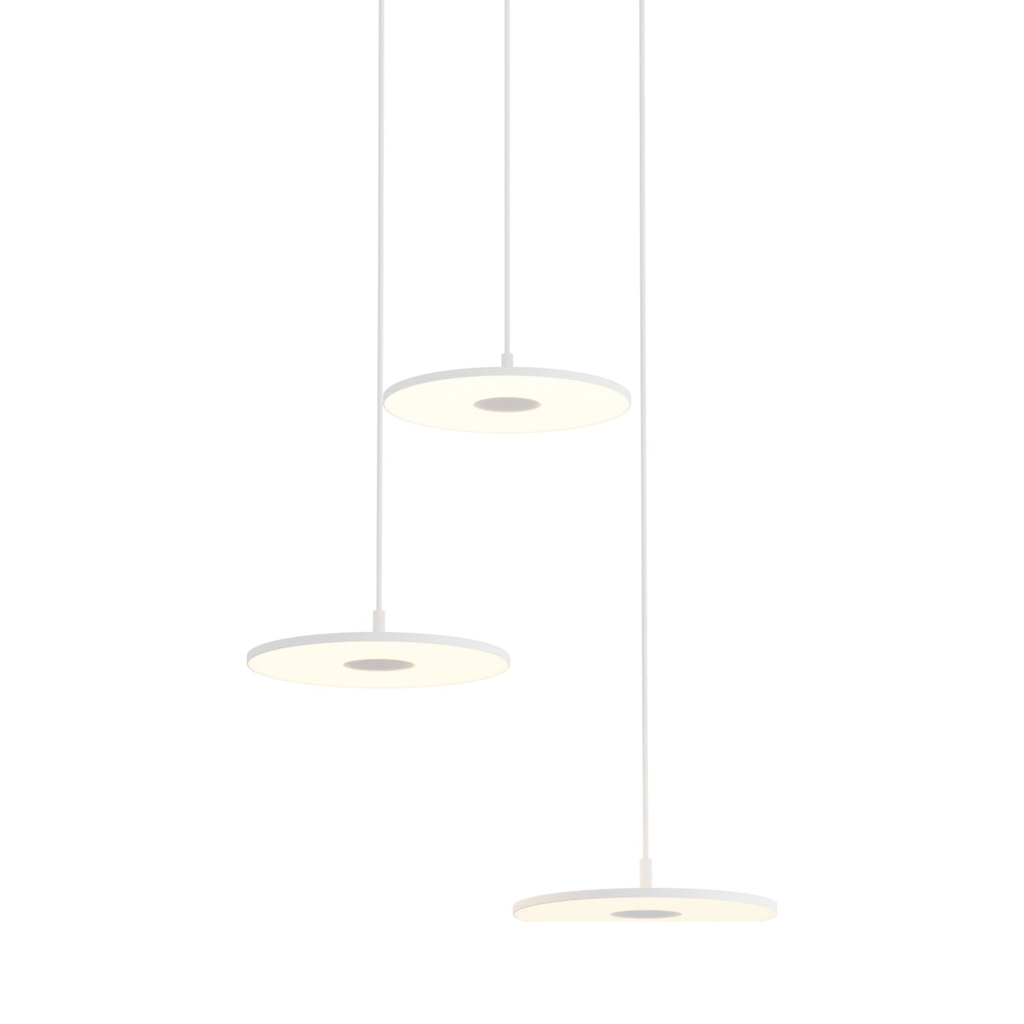 Yurei Multi Light LED Pendant Light in Matte White/No Shade.