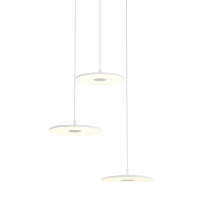 Yurei Multi Light LED Pendant Light in Matte White/No Shade.