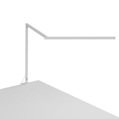 Z-Bar Gen 4 LED Desk Lamp in Matte White (Two-piece Clamp).