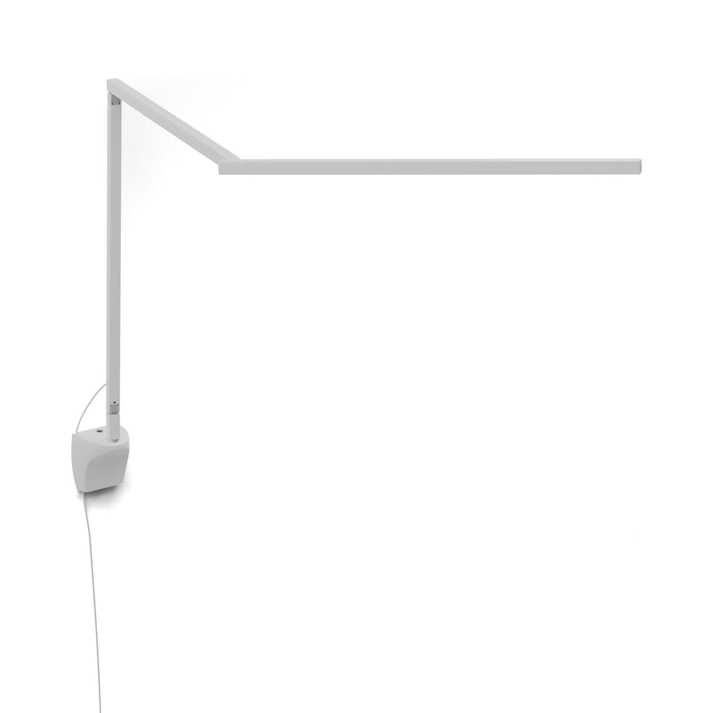Z-Bar Gen 4 LED Desk Lamp in Matte White (Wall Mount).