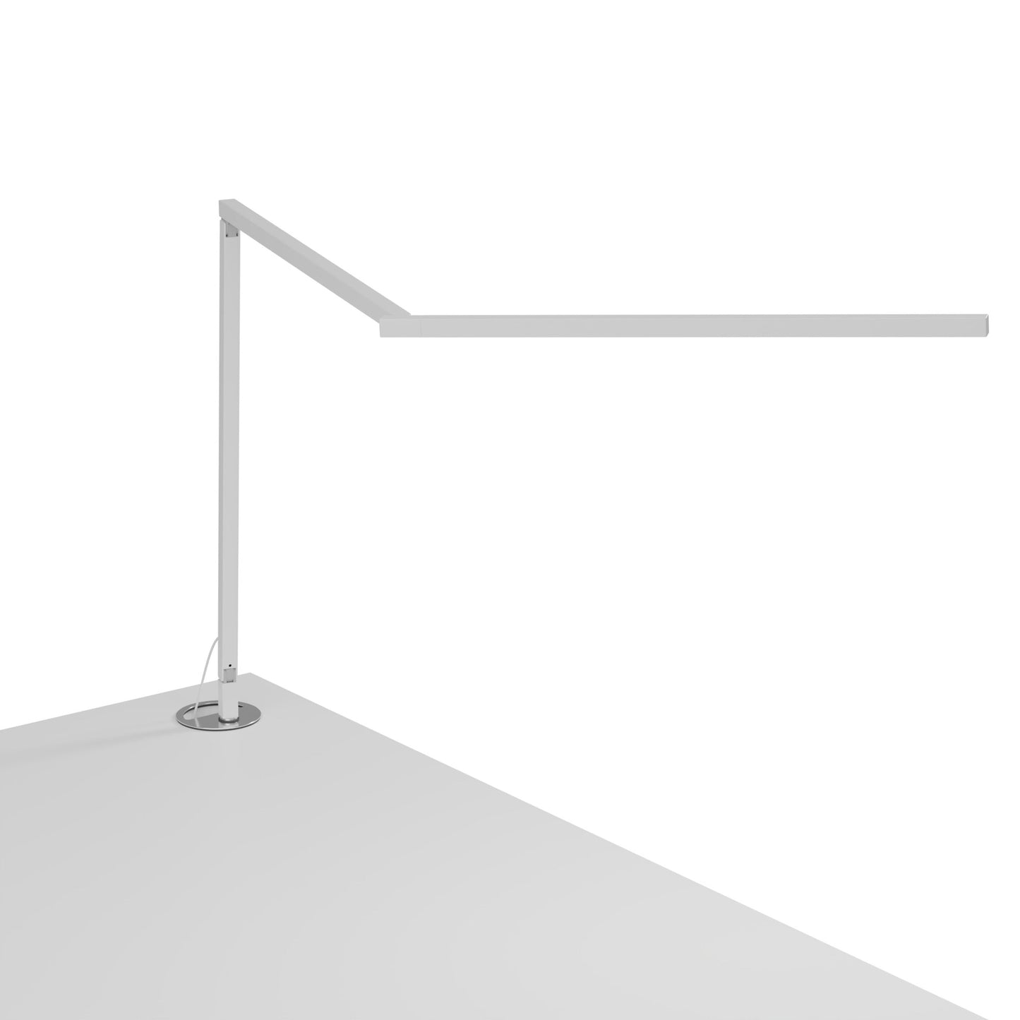 Z-Bar Gen 4 LED Desk Lamp in Matte White (Grommet Mount).
