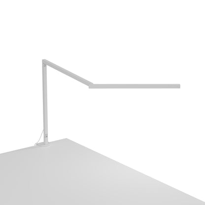 Z-Bar Mini Gen 4 LED Desk Lamp in Matte White (Two-piece Clamp).