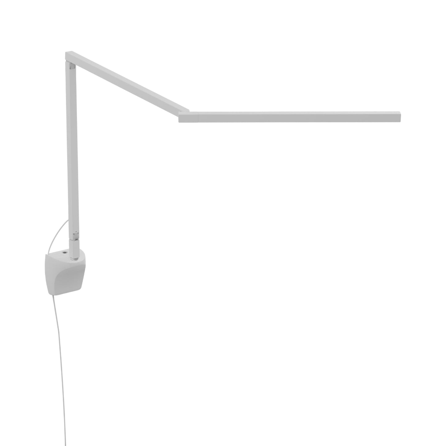 Z-Bar Mini Gen 4 LED Desk Lamp in Matte White (Wall Mount).