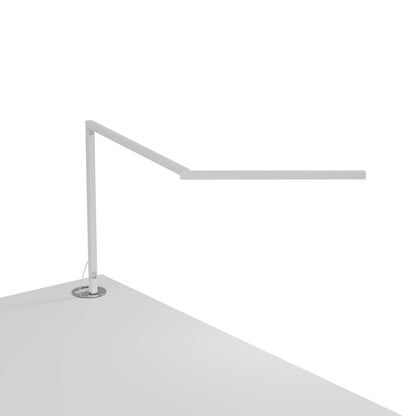 Z-Bar Mini Gen 4 LED Desk Lamp in Matte White (Grommet Mount).