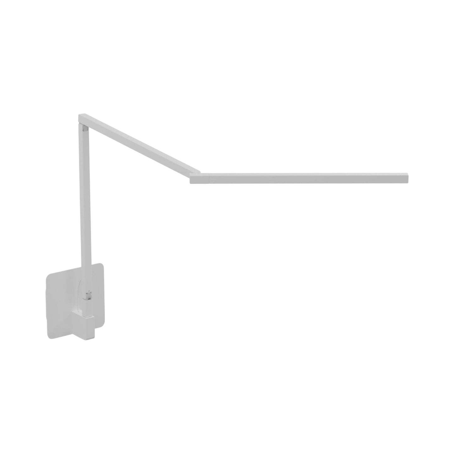 Z-Bar Mini Gen 4 LED Desk Lamp in Matte White (Hardwire Wall Mount).