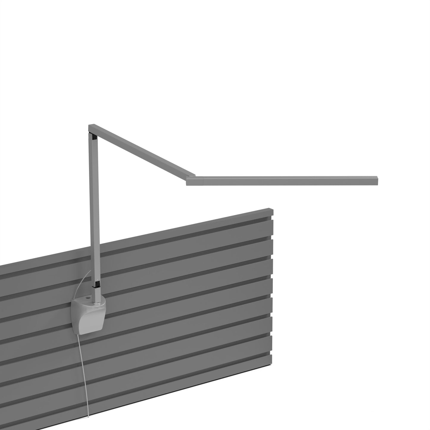 Z-Bar Mini Gen 4 LED Desk Lamp in Silver (Slatwall Mount).